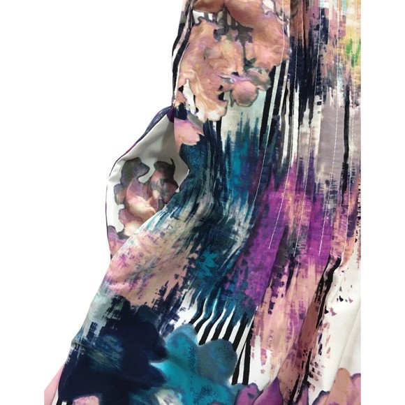 Ivy & Blu Sleeveless Shift Dress Graphic Floral Multicolor 8 Medium M NEW Pocket - Picture 5 of 16